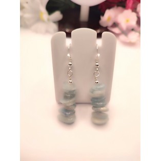 Pure Aquamarine Flakes Earrings